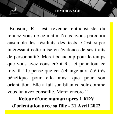 Bilan d'orientation