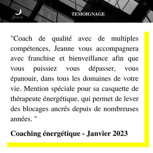Jonathan - Coaching énergétique (Janvier 2023)